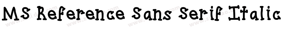 MS Reference Sans Serif Italic字体转换